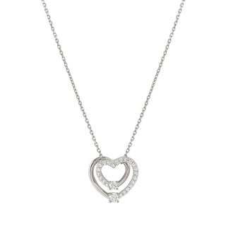 Nomination Sterling Silver and Cubic Zirconia CosmicLove Heart Necklace