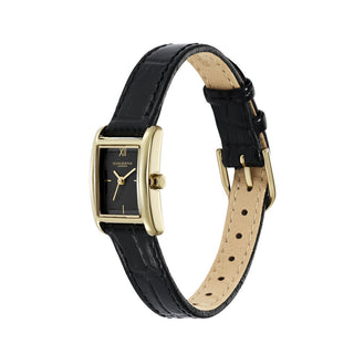 Olivia Burton 16mm Gold Plated & Black Mini Grove Quartz Watch 2