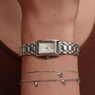 Olivia Burton Watches Olivia Burton 16mm Stainless Steel Mini Grove Rectangular Quartz Watch 3201057