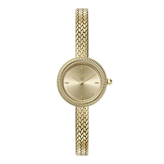 Olivia Burton 20mm Gold Plated Finery Mesh Quartz Watch