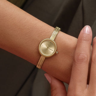 Olivia Burton Watches Olivia Burton 20mm Gold Plated Finery Mesh Quartz Watch 3207052