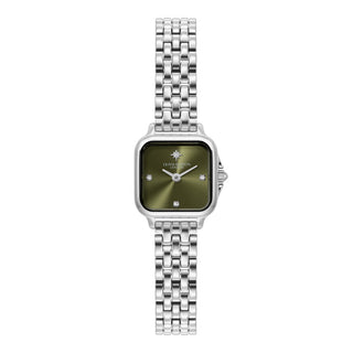 Olivia Burton 20mm Sage Green Mini Grosvenor Stainless Steel Quartz Watch