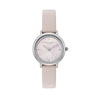 Olivia Burton 28mm Honeycomb Ultra Slim & Primrose Leather Strap Quartz Watch