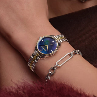 Olivia Burton Watches Olivia Burton 30mm Navy Art Deco Two Tone Quartz Watch 3201056