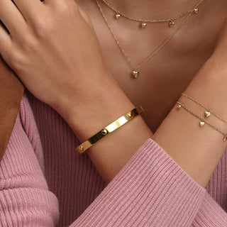Olivia Burton Jewellery Olivia Burton Gold Plated Classic Mini Heart Bangle 3211078