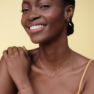 Olivia Burton Gold Plated Kindred Interlink Heart Hoop Earrings 2