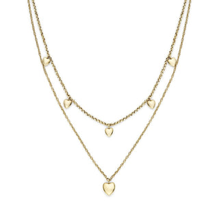 Olivia Burton Jewellery Olivia Burton Gold Plated Mini Heart Double Chain Necklace 3212047