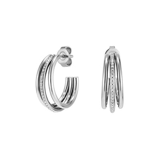 Olivia Burton Jewellery Olivia Burton Stainless Steel Ever Stacked Claw Hoop Earrings 3213112