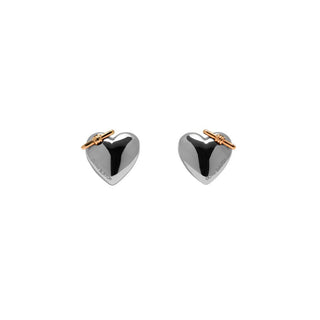 Olivia Burton Jewellery Olivia Burton Stainless Steel & Rose Gold Plated Knot Heart Stud Earrings 3213120