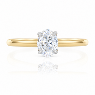 Allum & Sidaway Jewellery A&S Engagement Collection 18ct Yellow Gold 0.75ct Oval Diamond Solitaire Ring 0120684