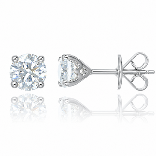 Allum & Sidaway Jewellery Platinum 1.01ct Diamond Solitaire Stud Earrings 1220232