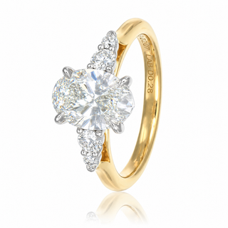 Allum & Sidaway Jewellery 18ct Yellow Gold 2.35cttw Lab Grown Oval Cut Diamond Five Stone Ring 6020066