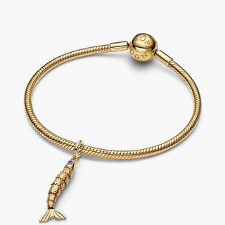 Pandora Jewellery Pandora Gold Plated Articulated Fish Dangle Charm 2933013