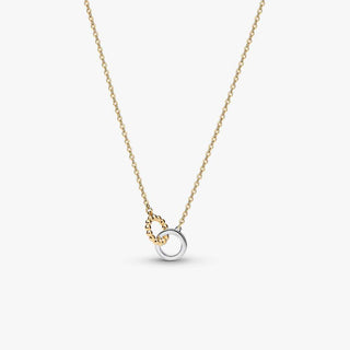 Pandora Jewellery Pandora Gold Plated Beads & Pavé Interlocking Necklace 2901549