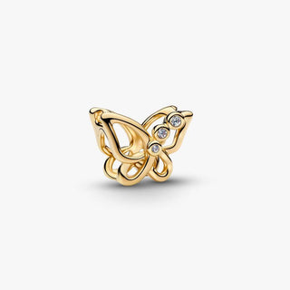 Pandora Jewellery Pandora Gold Plated Butterfly Openwork Charm 2931513