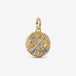 Pandora Gold Plated Crossing Arrows Medallion Charm