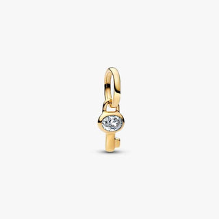 Pandora Jewellery Pandora Gold Plated Key Mini Dangle Charm 2931459