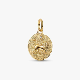 Pandora Gold Plated Lion Medallion Charm