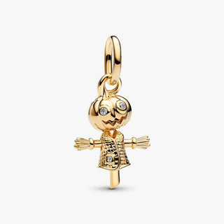 Pandora Jewellery Pandora Gold Plated Pumpkin Scarecrow Dangle Charm 2931546