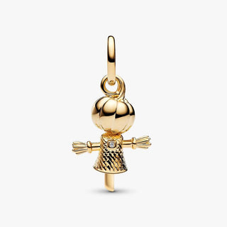 Pandora Jewellery Pandora Gold Plated Pumpkin Scarecrow Dangle Charm 2931546