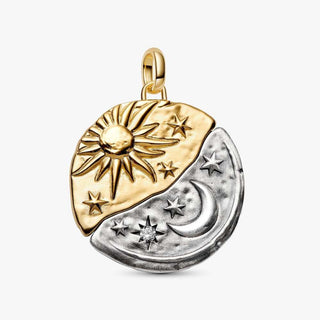 Pandora Jewellery Pandora Gold Plated & Silver Sun & Moon Oversized Medallion Charm 2931551