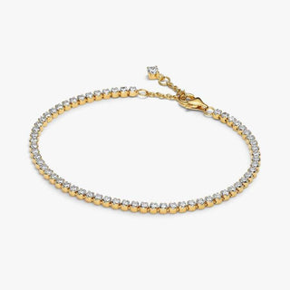 Pandora Jewellery Pandora Gold Plated Sparkling Slim Tennis Bracelet - 18cm 2927796