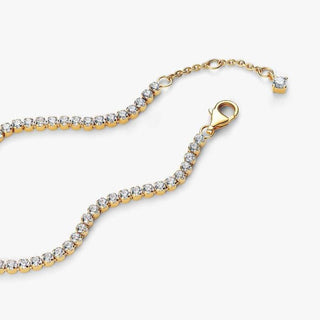 Pandora Jewellery Pandora Gold Plated Sparkling Slim Tennis Bracelet - 18cm 2927796