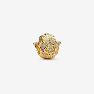 Pandora Gold Plated Textured Hamsa Hand Mini Charm