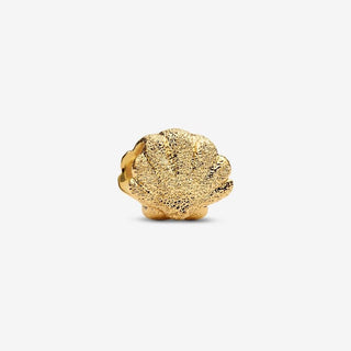 Pandora Gold Plated Textured Shell Mini Charm