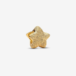 Pandora Gold Plated Textured Star Mini Charm