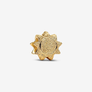 Pandora Gold Plated Textured Sun Mini Charm