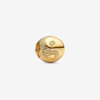 Pandora Gold Plated Textured Yin and Yang Mini Charm