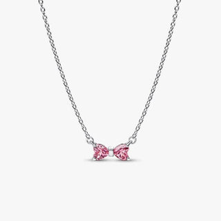 Pandora Pink Bow Pendant Necklace