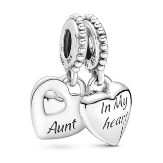 Pandora Silver Aunt & Niece Double Dangle Charm 