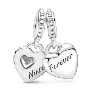Pandora Silver Aunt & Niece Double Dangle Charm 