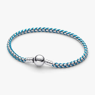 Pandora Jewellery Pandora Silver Blue Cord Box Chain Bracelet - 16cm 2927672