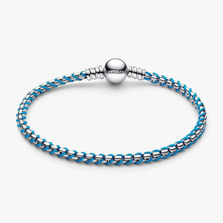 Pandora Jewellery Pandora Silver Blue Cord Box Chain Bracelet - 16cm 2927672