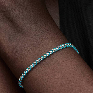 Pandora Jewellery Pandora Silver Blue Cord Box Chain Bracelet - 16cm 2927672