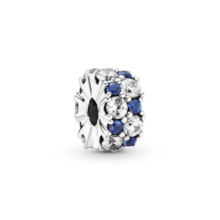 Pandora Silver Clear & Blue Sparkling Clip Charm