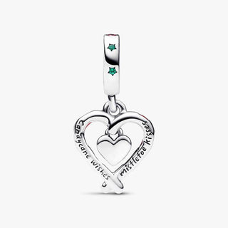 Pandora Silver Double Candy Cane Heart Charm back