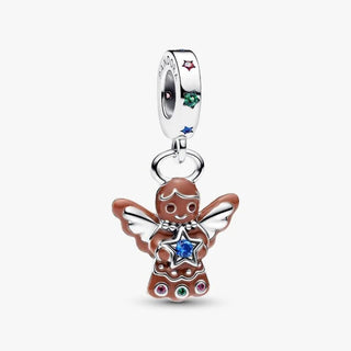 Pandora Silver Gingerbread Angel Dangle Charm