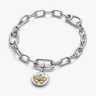 Pandora Jewellery Pandora Silver & Gold Plated Butterfly Medallion Charm 2931548