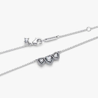 Pandora Jewellery Pandora Silver Halo Heart Trilogy Collier Necklace 2901525