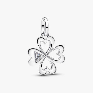 Pandora Jewellery Pandora Silver Heart Four-Leaf Clover Medallion Charm 2931538