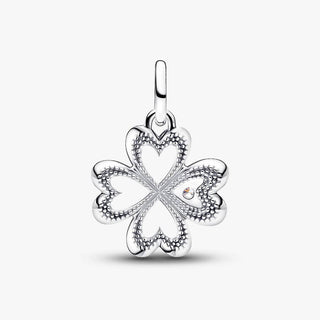 Pandora Jewellery Pandora Silver Heart Four-Leaf Clover Medallion Charm 2931538