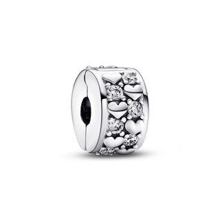 Pandora Silver Infinite Hearts Sparkling Clip Charm
