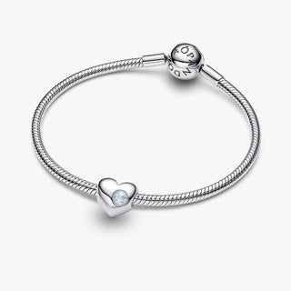Pandora Jewellery Pandora Silver March Engravable Heart Charm 2931401