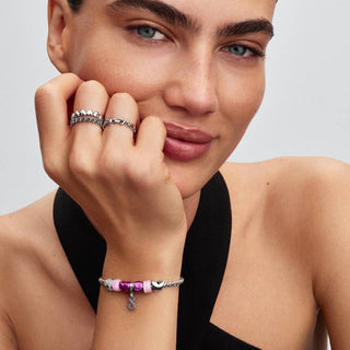 Pandora Jewellery Pandora Silver Pink Murano Glass Mini Charm 2931589