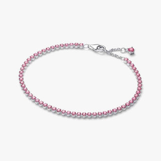 Pandora Silver Pink Small Tennis Bracelet