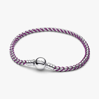 Pandora Jewellery Pandora Silver Purple Cord Box Chain Bracelet - 16cm 2927830